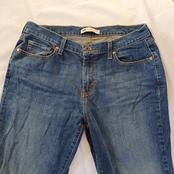 Levi's Womens Jeans 515 Bootcut Dark Wash Highrise Stretch Plus Size 14 S - Picture 3 of 11